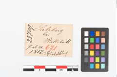 Etikett zu Bronzegürtelblech (NHMW-PRAE-025709)